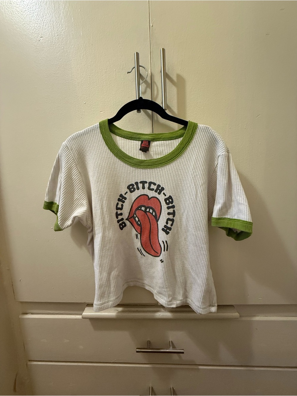 Waffle knit Ringer Tee - HELL BOUND
